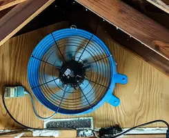 attic fan services with installed attic ventilation fan system in Buffalo, NY